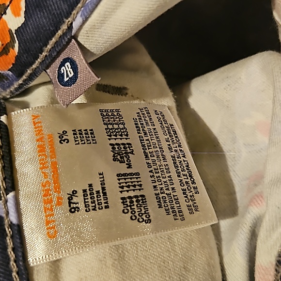 Citizens of Humanity Mandy Jean Floral Print High Waist Roll Up - Picture 6 of 9